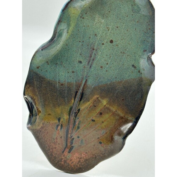 Brown's Art Studio Pottery Leaf Tray, Arden NC - Picture 2 of 7